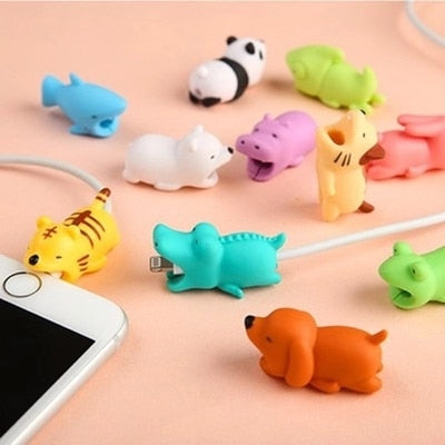 Cable Protector for Mobile Phone Cable Line Head Socket Cartoon Tiger Bite Cable